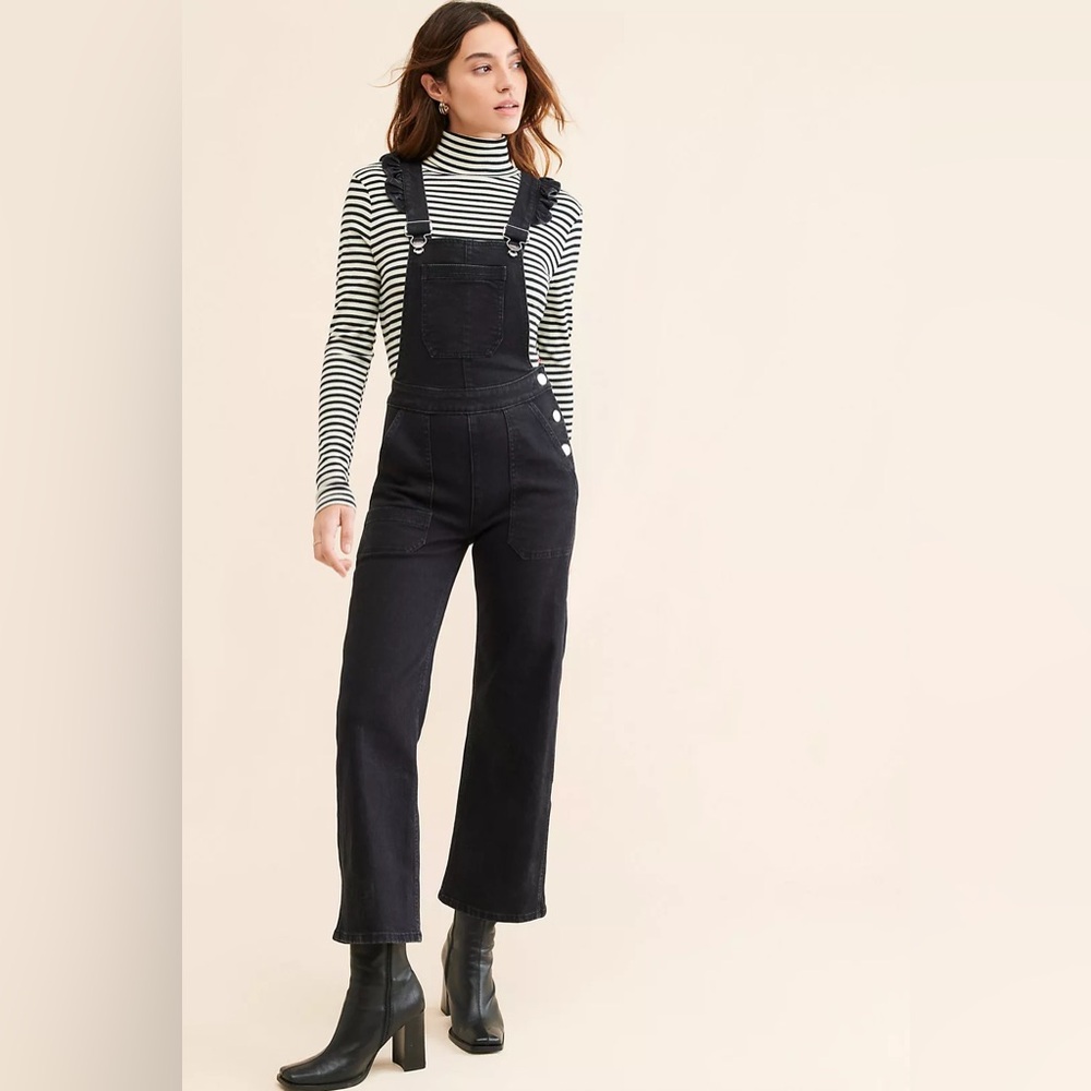 Seventy Mochi Elodie Frill Overalls NWOT Anthropologie US 6